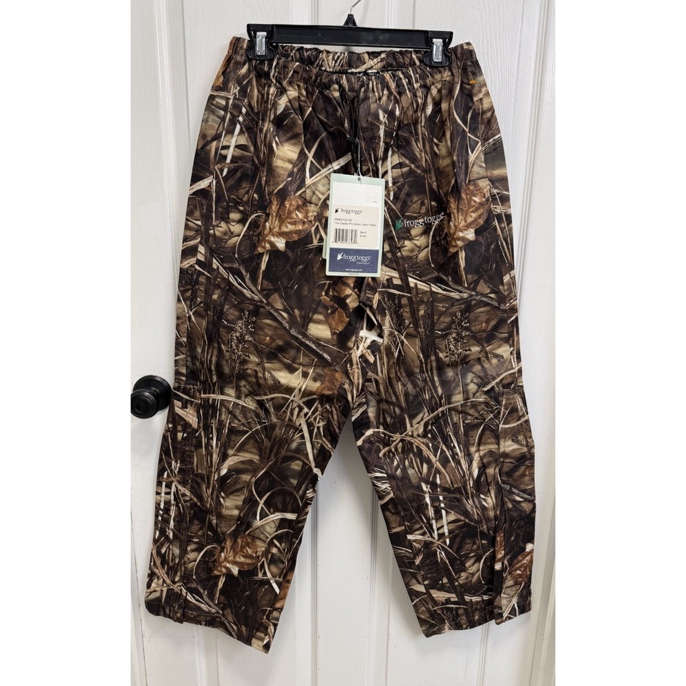Froggy Toggs Pro Action MAX 4 Camouflage Rain Pants Men's Small NWT Waterproof